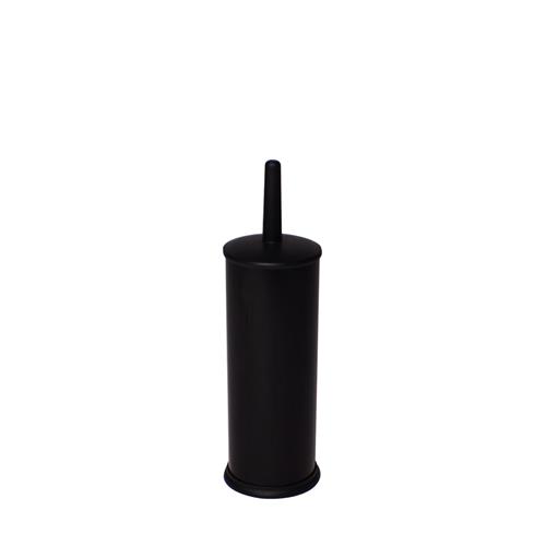 Toilet Brush & Tidy Set Blk Pcoated 105X275mm (12) Compass