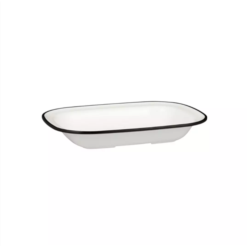Evoke Rect Dish Wht/Blk