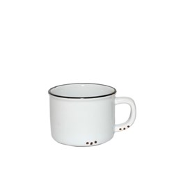 Bistrot Espresso Cup White Black Rim 75ml Pro.mundi