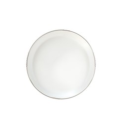 Bistrot Plate White Grey Rim 203mm Pro.mundi
