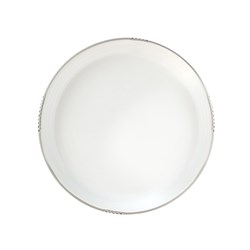 Bistrot Plate White Grey Rim 254mm Pro.mundi