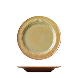 1076333 - COTTAGE RND RIM PLATE 170MM CINNAMON