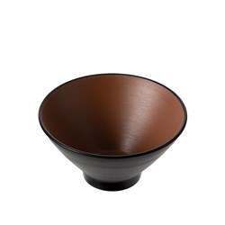 1181067 Dual Colour Melamine V-Shaped Bowl Black/Brown 150mm