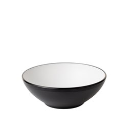 1181089 Dual Colour Melamine Bowl Black/White 160mm CouCou