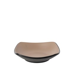 1181263 Dual Colour Melamine Square Bowl Black/Beige 150x150mm