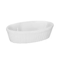 1214080 Vitro Oval Baker 225Ml Ribbed