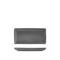 1223166 GRAVEL RIBBED SHARE PLATTER 250X125MM