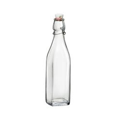Glass Swing Top Bottle Square 1l Bormioli Rocco