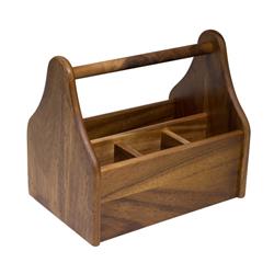 Cutlery Caddy Rectangle Wood 230mm Moda