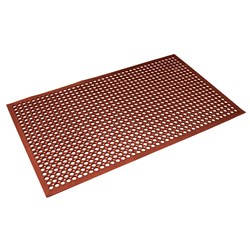 Rubber Safety Mat Red 1500mm Kleaning Essentials