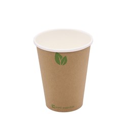 Single Wall Coffee Cup Kraft Brown 12oz 355ml