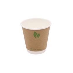 Double Wall Coffee Cup Kraft 8oz