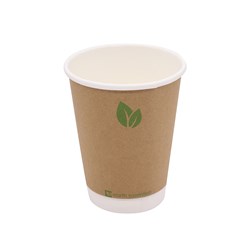 Double Wall Coffee Cup Kraft 12oz