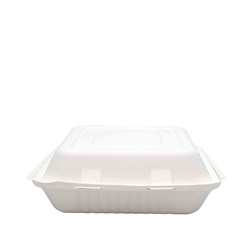 Sugarcane Clam Square White 229x229x81mm Earth Essentials