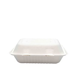 Sugarcane Clam Rectangle White230X158X80mm Earth Essentials