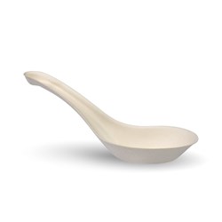 3445774 - Biocane Chinese Soup Spoon Wht 132X42mm 125/Pkt (8)