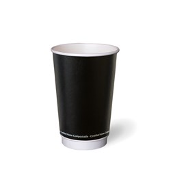3445867 Aqueous Double Wall Cup Black 480ml 16oz