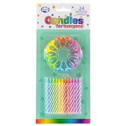 Birthday Candles with Flower Holder