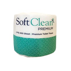 Premium Toilet Roll 2 Ply 400 Sheets Soft Clean