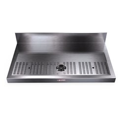 4002019 - BENCH BEER STD STATION S/S W/ GLASS RINSER