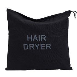 4034003 - HAIR DRYER BAG DRAW STRING NON-WOVEN BLK 350X350MM (50)