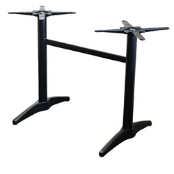4242288 - ASTORIA TABLE BASE TWIN BLK SUIT 1200X800MM TOPS