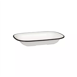 Evoke Rect Dish Wht/Blk
