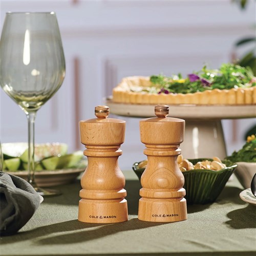 130mm Natural Beech Pepper Mill