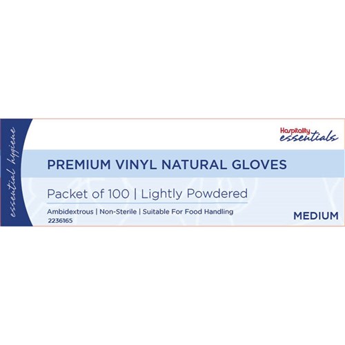 Premium Vinyl Gloves Powder Free Clear Small Essentials Collection