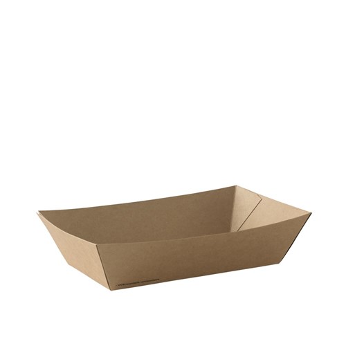 GO Food Tray Kraft Brown Large 170x96x55mm Detpak