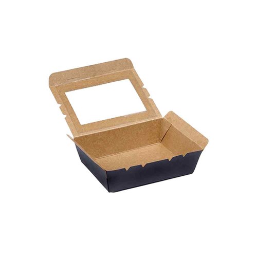 Window Lunch Box Black 120x88x37mm