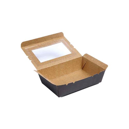 Window Lunch Box Small Black 150x100x45mm