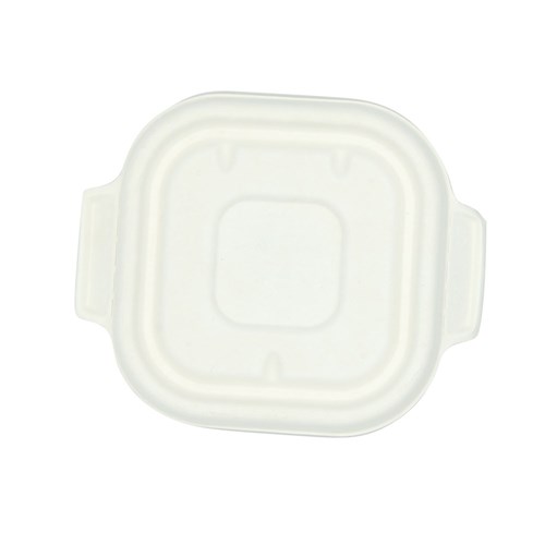 3445735 - Sugarcane Takeaway Container Lid White Suits 280-630ml