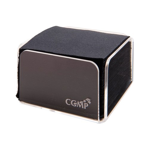 Quilted Paper Cocktail Napkin Black 1/4 Fold