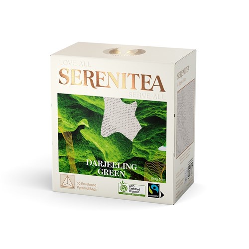 SERENITEA DARJEELING GREEN ENVELOPE PYRAMID BAG