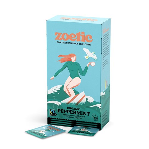 ZOETIC PEPPERMINT ENVELOPE TEA BAGS